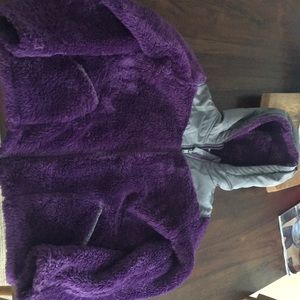 Girls fleece zip hoodie coat